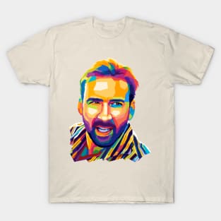 Nicolas Cage Wpap Pop Art T-Shirt